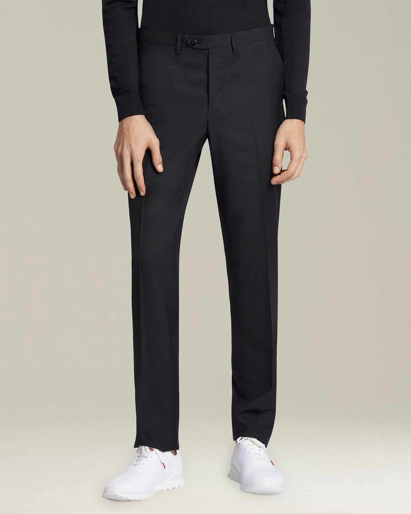 Kiton Trousers Anzughose Schwarz Wolle 14-Micron