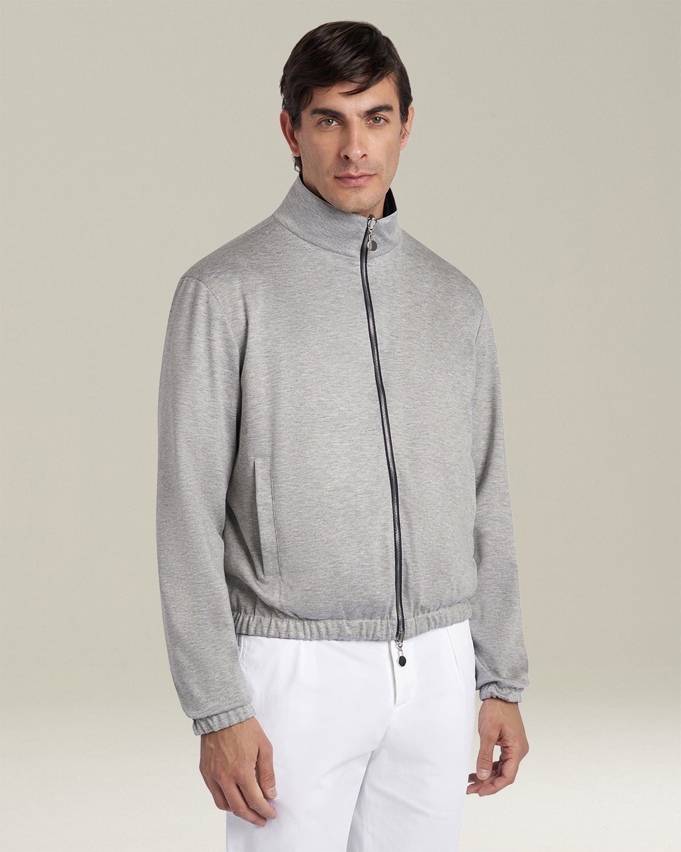 Kiton Outerwear Blouson Polyester Bomberjacke Wende Blau