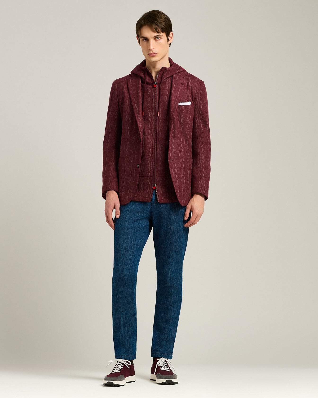 Kiton Denim Jeans Stretch-Baumwolle Dunkelblau Gr. 32