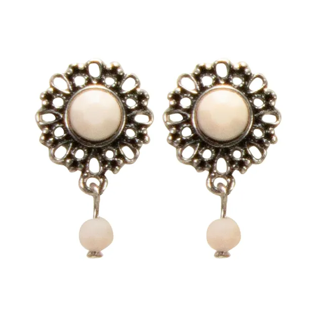 Alpenflüstern DAHEIM Helena DOR052 Ohrstecker apricot Perle