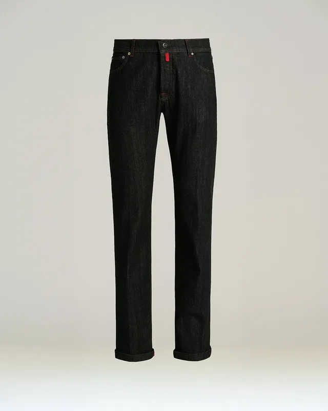 Kiton Five-Pocket Jeans Stretch schwarz Gr.34 tapered