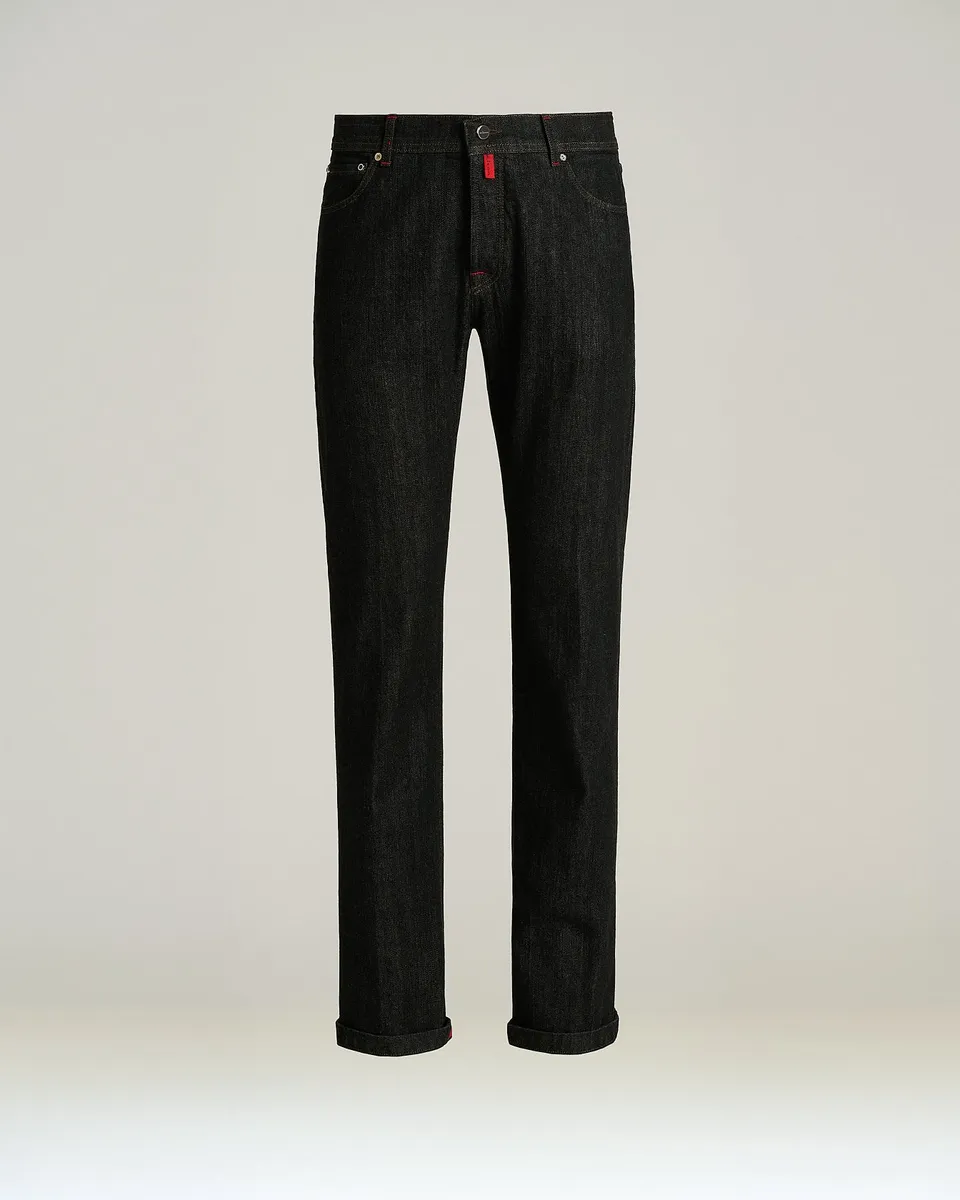 Kiton Five-Pocket Jeans Stretch schwarz Gr.34 tapered