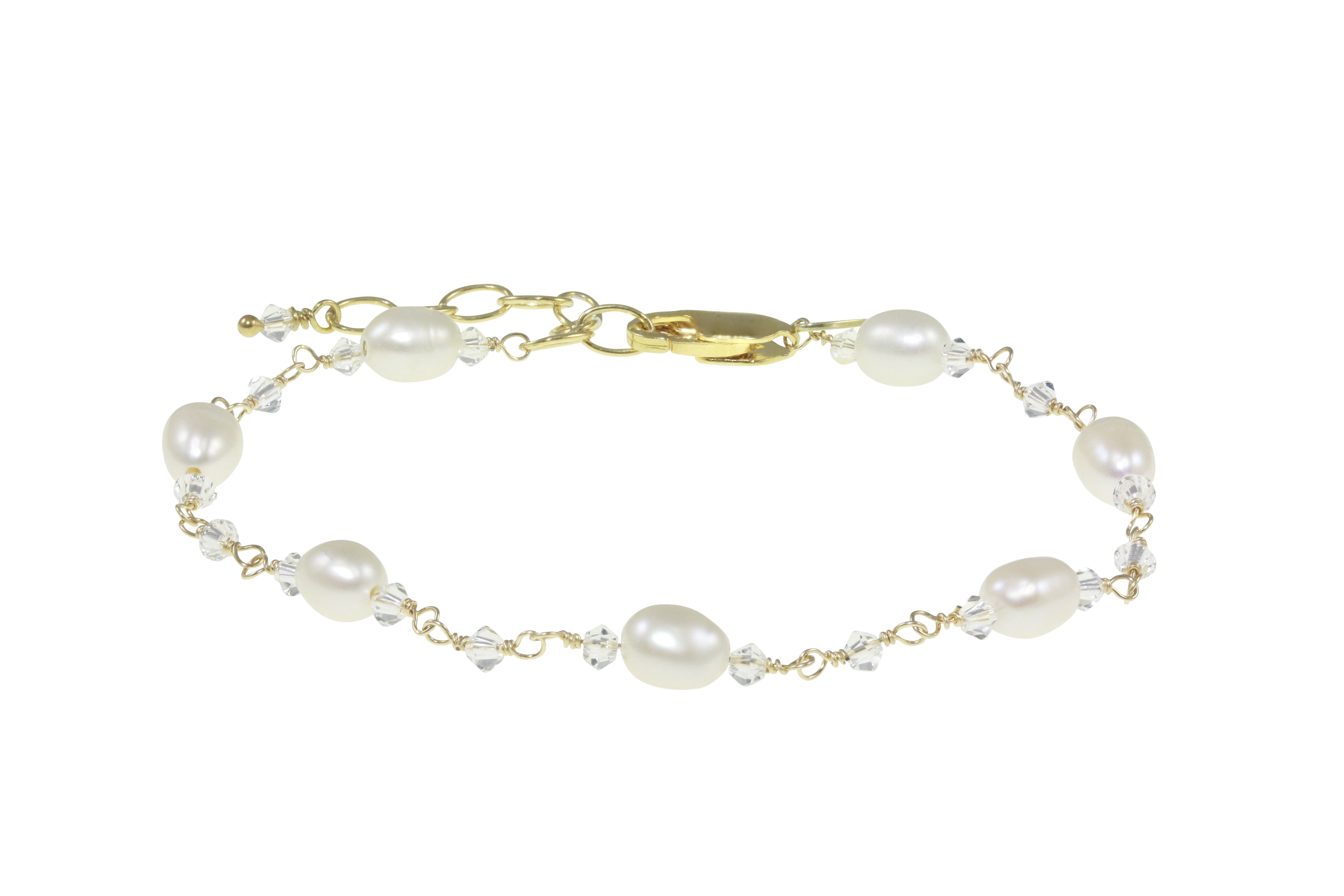 Juvelan Sparkling Love Armband Perlen Silber 17-20cm
