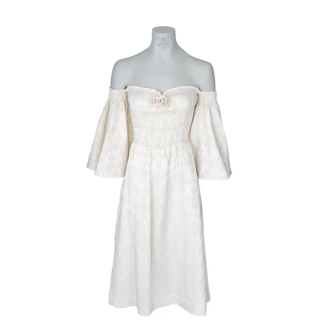 Rettl Women Francy Kleid Stretchbrokat creme