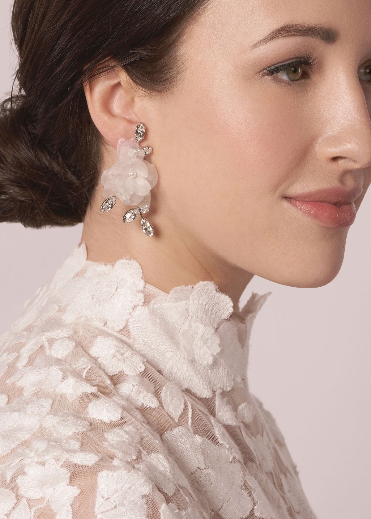 Elizabeth Bower Crystalla Flutter Ohrstecker Rhodium
