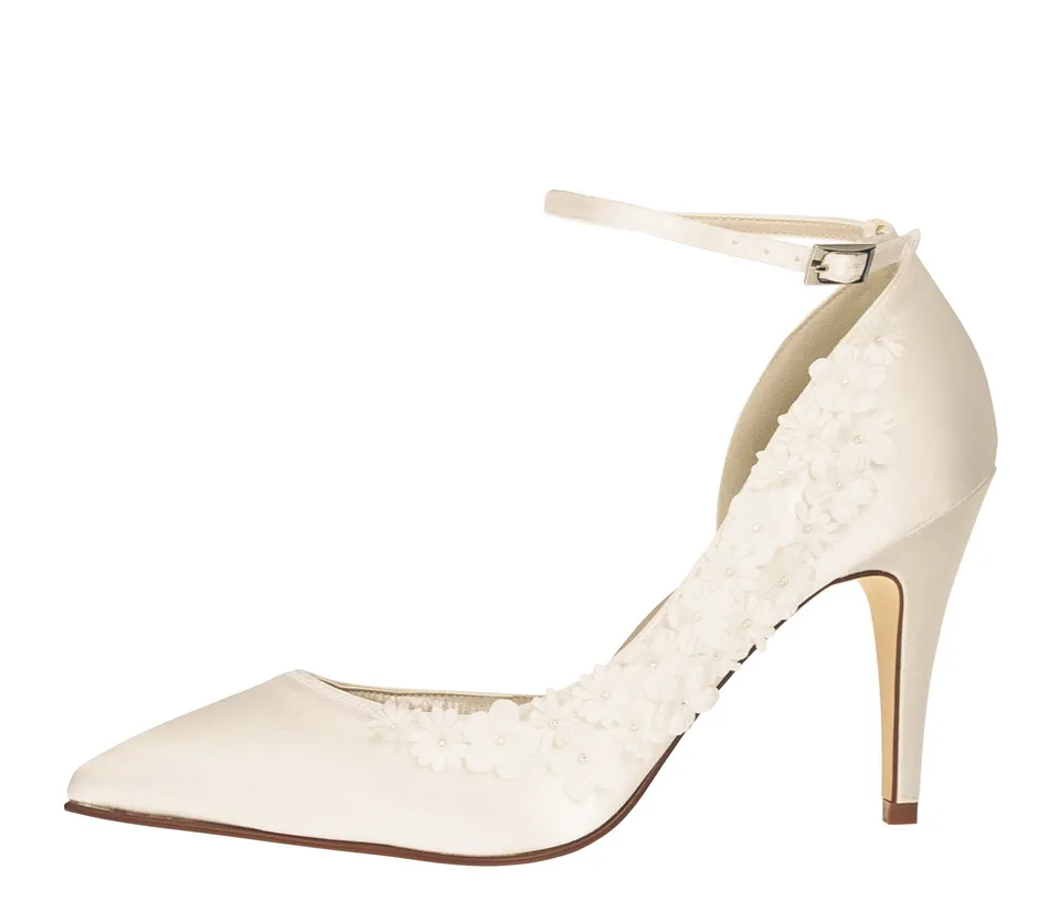 Rainbow Club Embellished Fern High Heels Ivory Blumen Gr 41