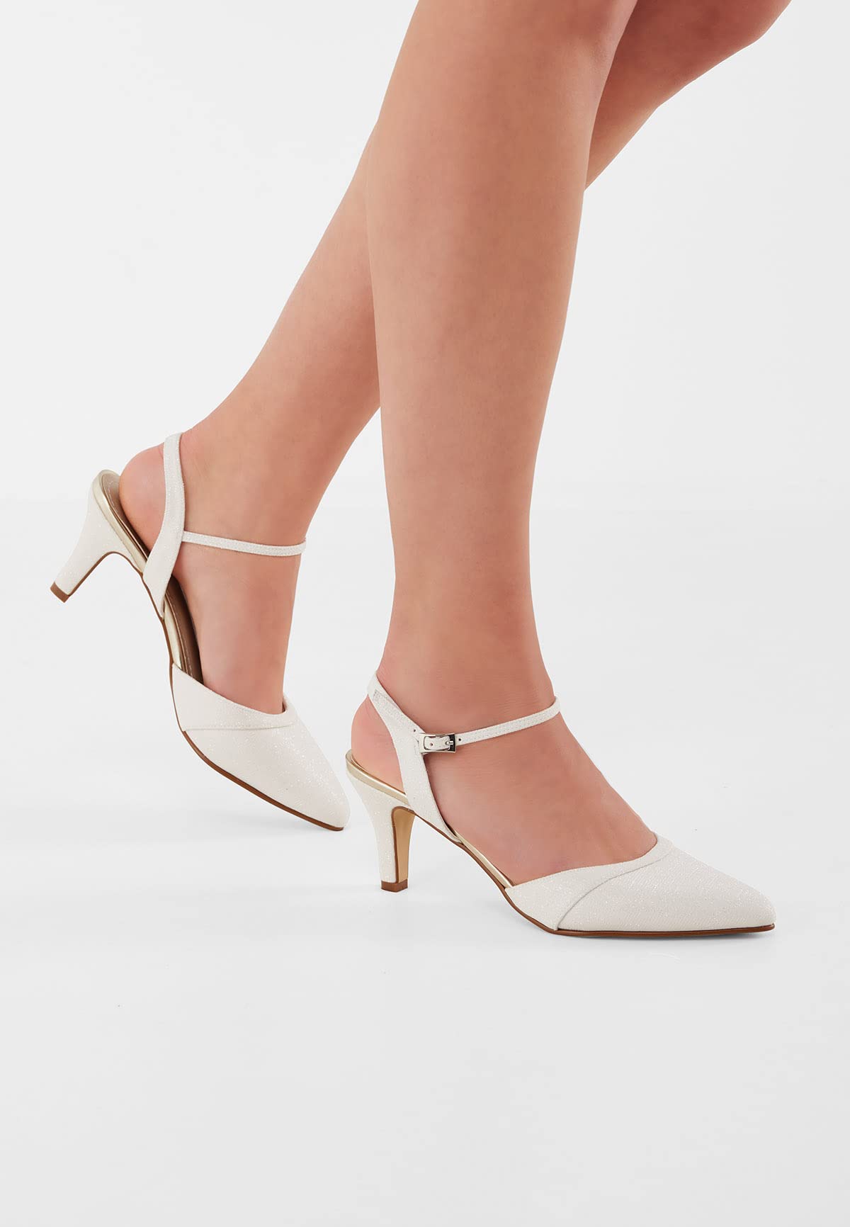 Rainbow Club Luxe Marlie Braut-Pumps off-white metallic 6,5cm