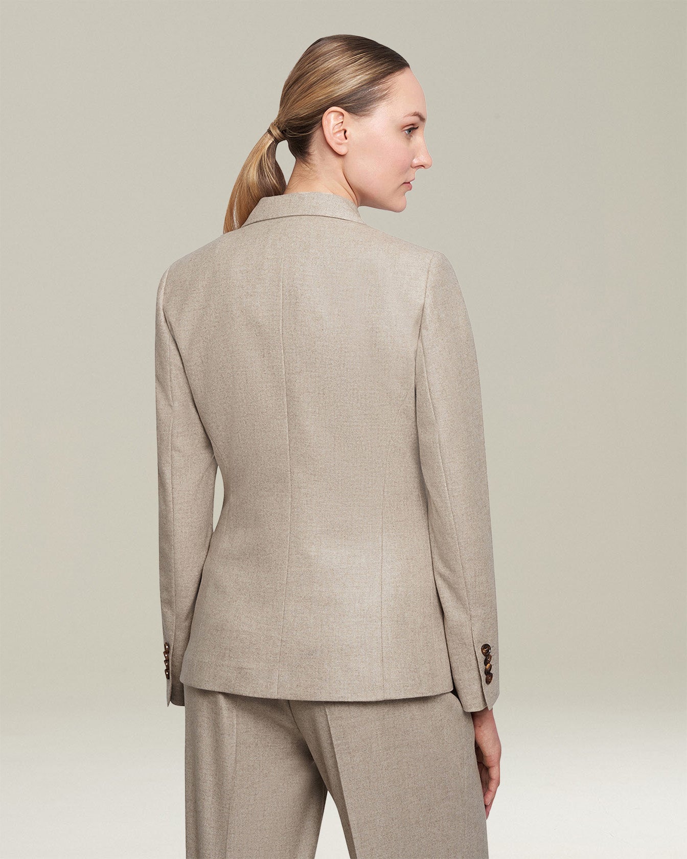 Kiton Giacca Cashmere Blazer Sakko Beige Damen