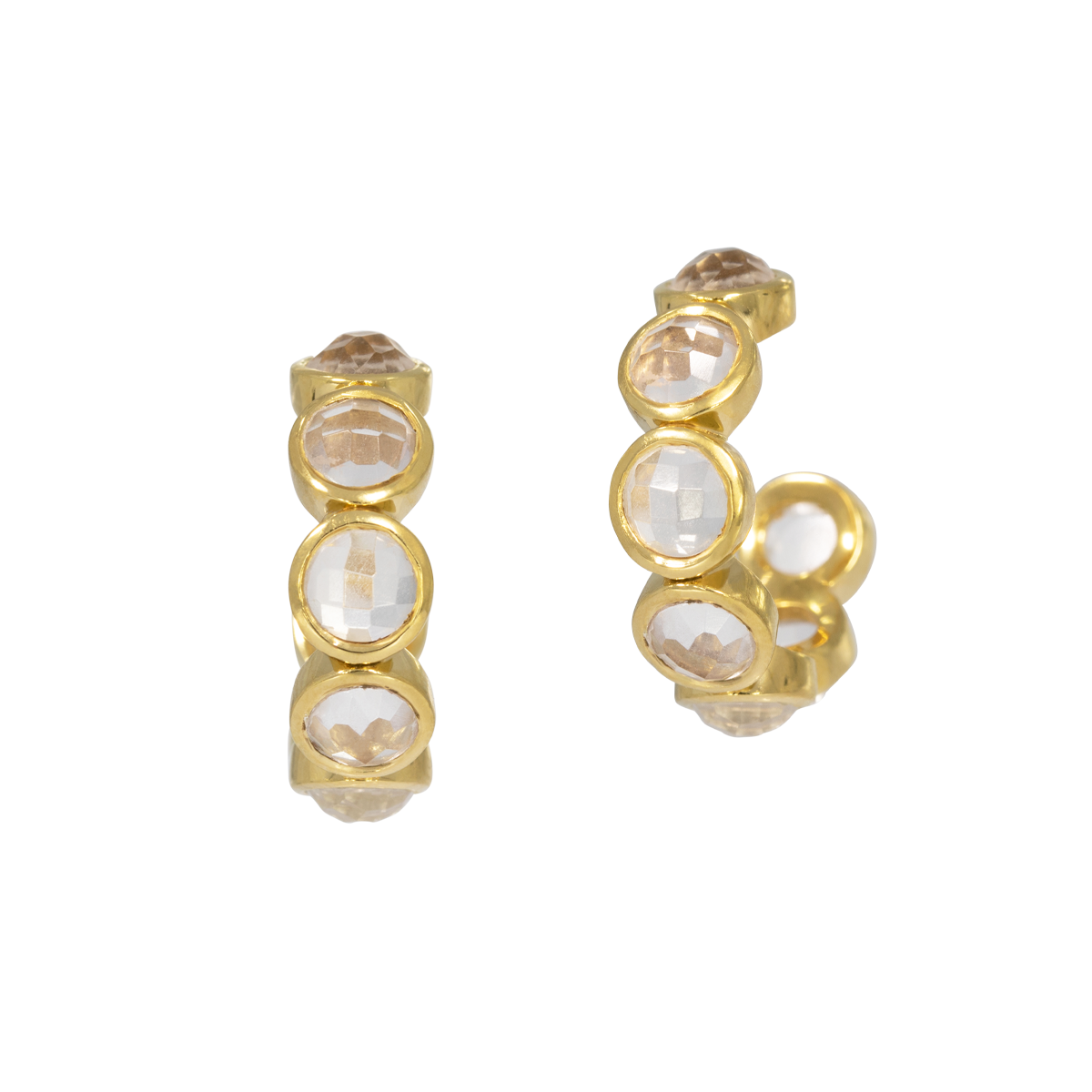 Juvelan Rachel Creolen Kristall Silber 2 cm Zirkonia