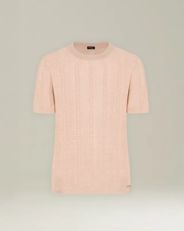 Kiton Knitwear Pullover Kaschmir Seide Kurzarm Gr. 40