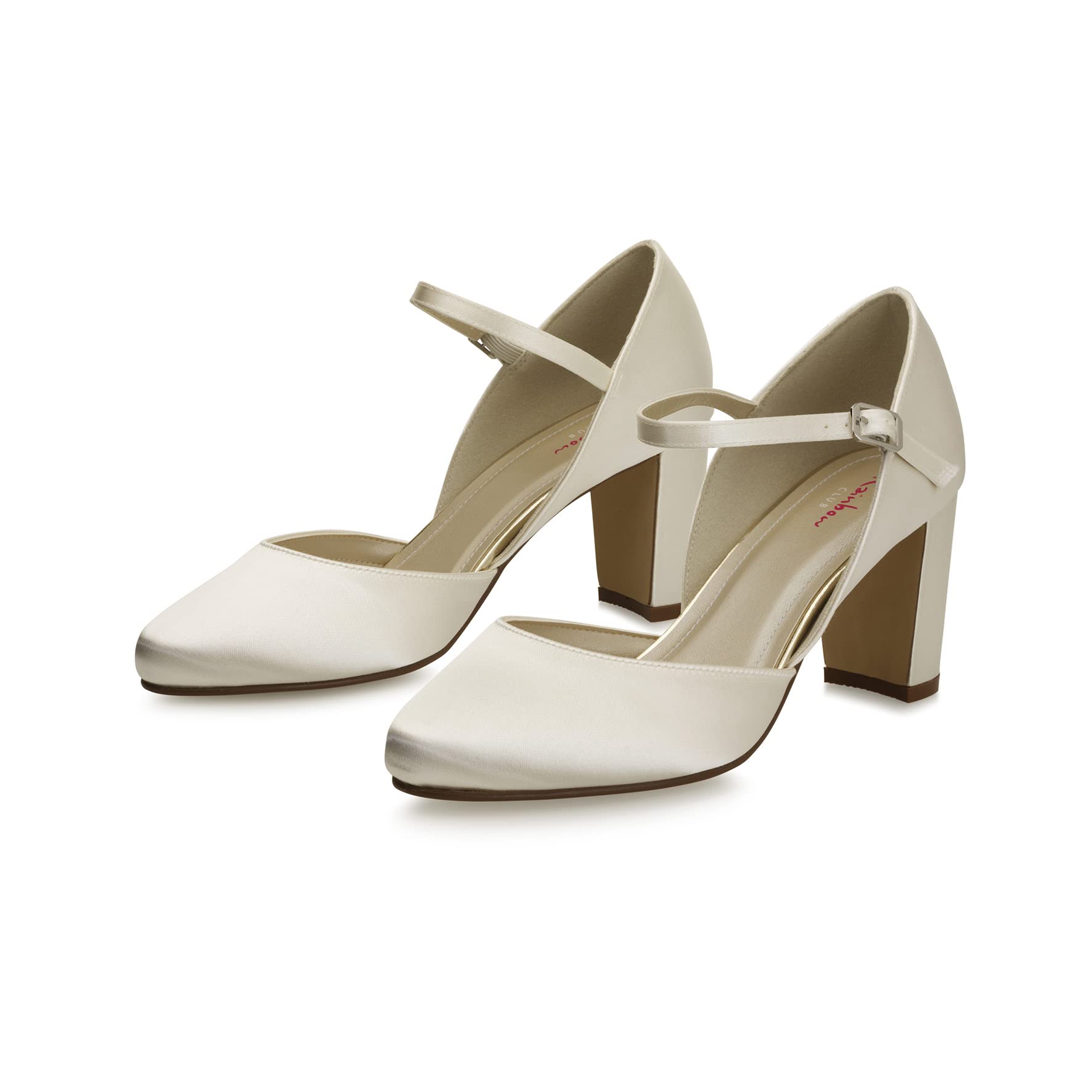 Rainbow Club Timeless Collection Yasmin Pumps Ivory Satin 7 cm