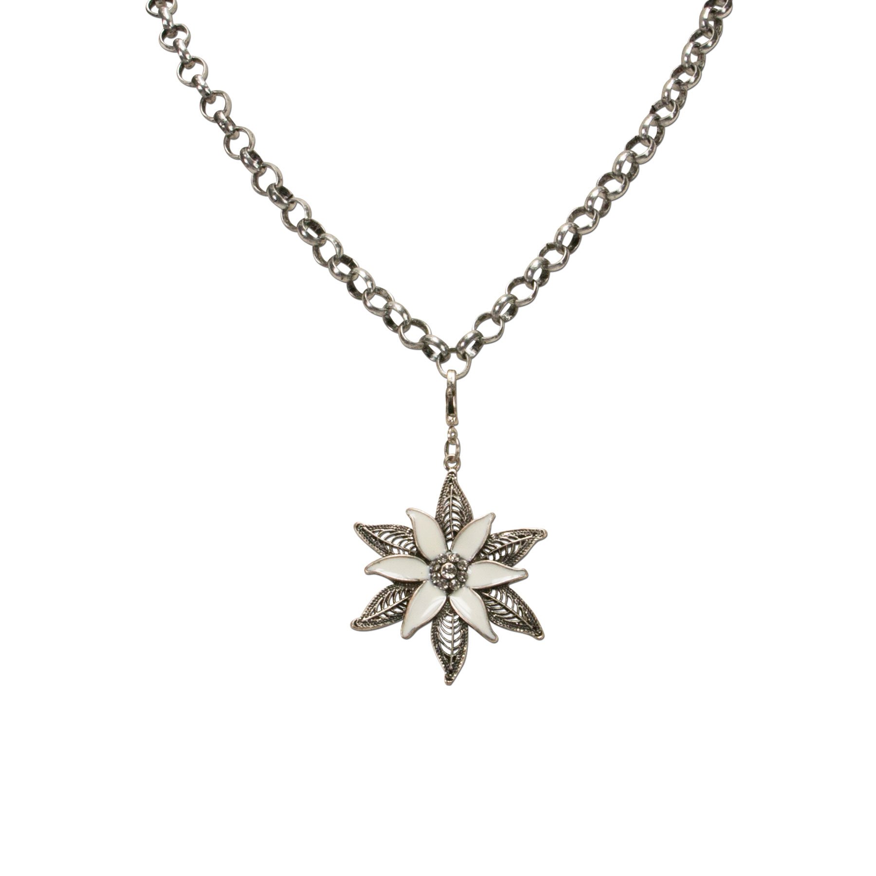 Alpenflüstern DAHEIM Edelweiß Anhänger antik-silber 4cm