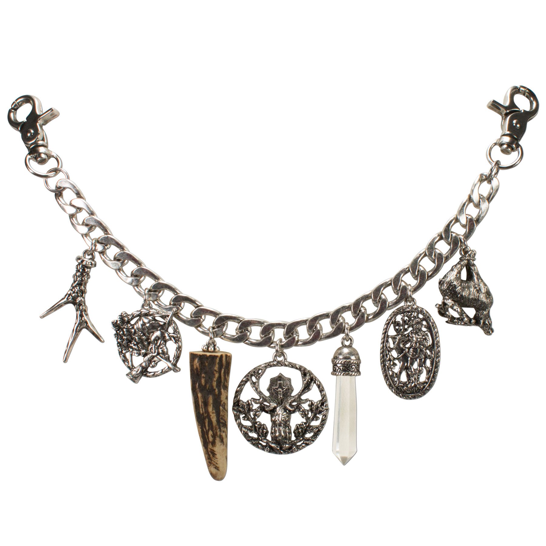 Alpenflüstern DAHEIM Waidmannsheil HCH029 Charivari antik-silber Hirschhorn