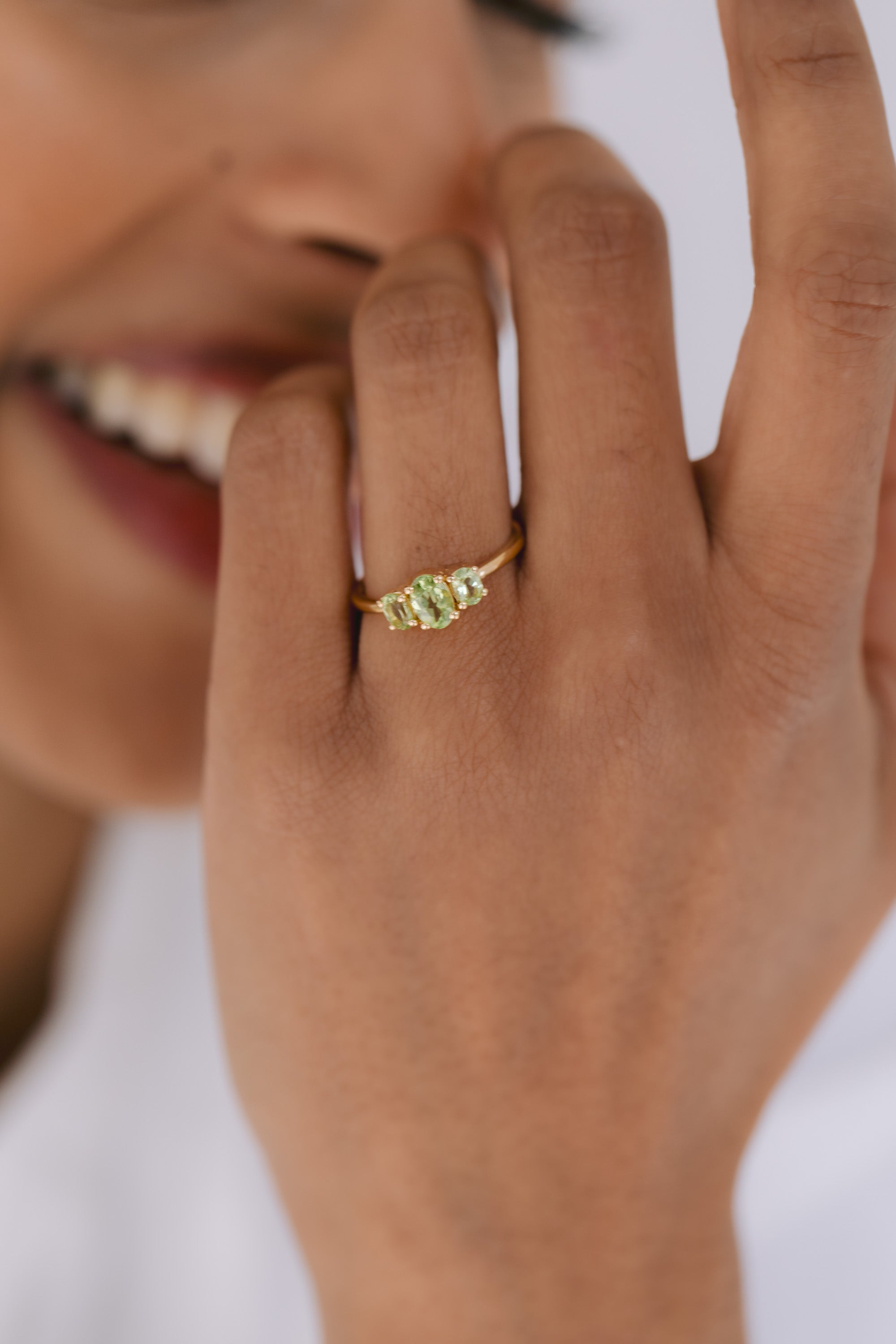 Juvelan Dublin Ring Silber Peridot Größe 50