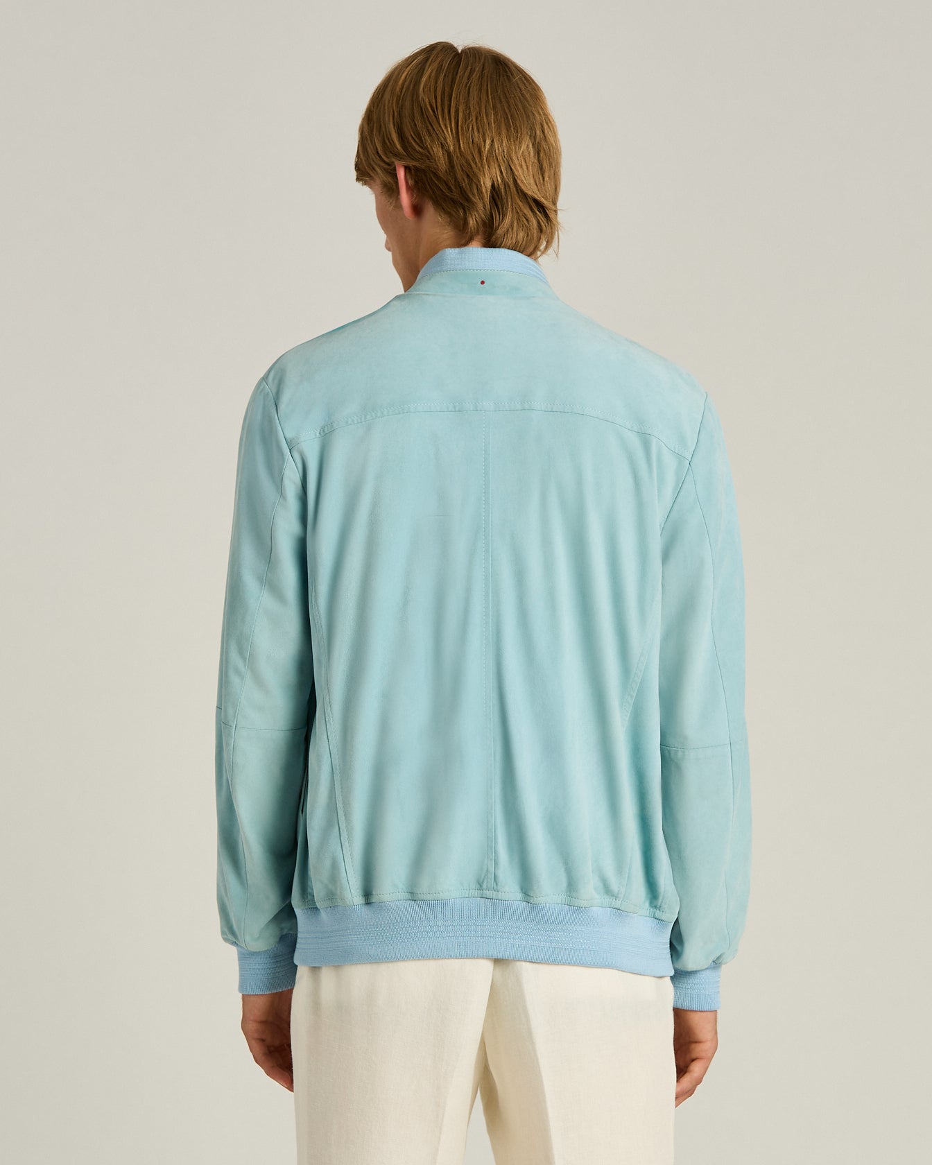 Kiton Outerwear Suede Jacket Azure Lamm Größe 50