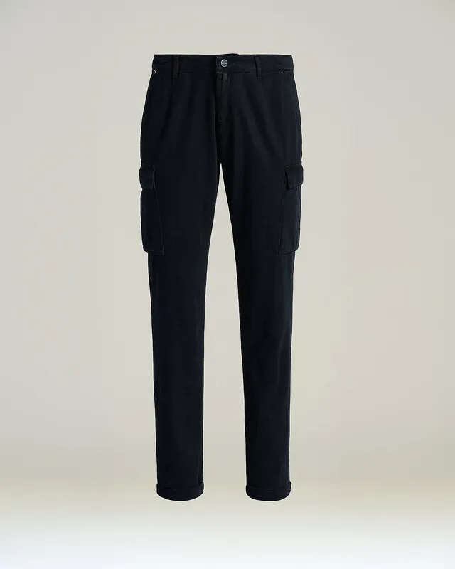 Kiton Hose Cargo Baumwolle-Stretch blau Gr. 34