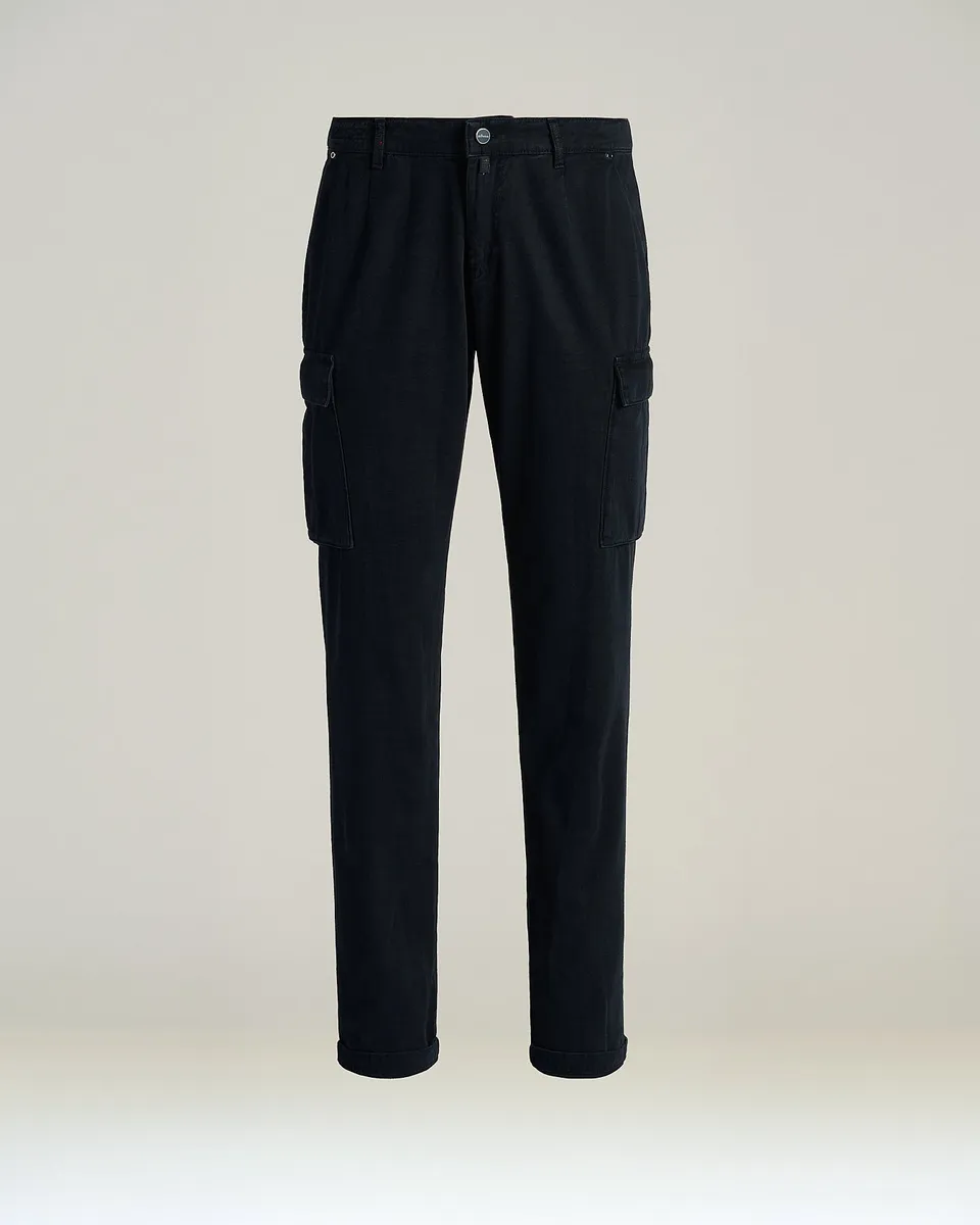 Kiton Hose Cargo Baumwolle-Stretch blau Gr. 34