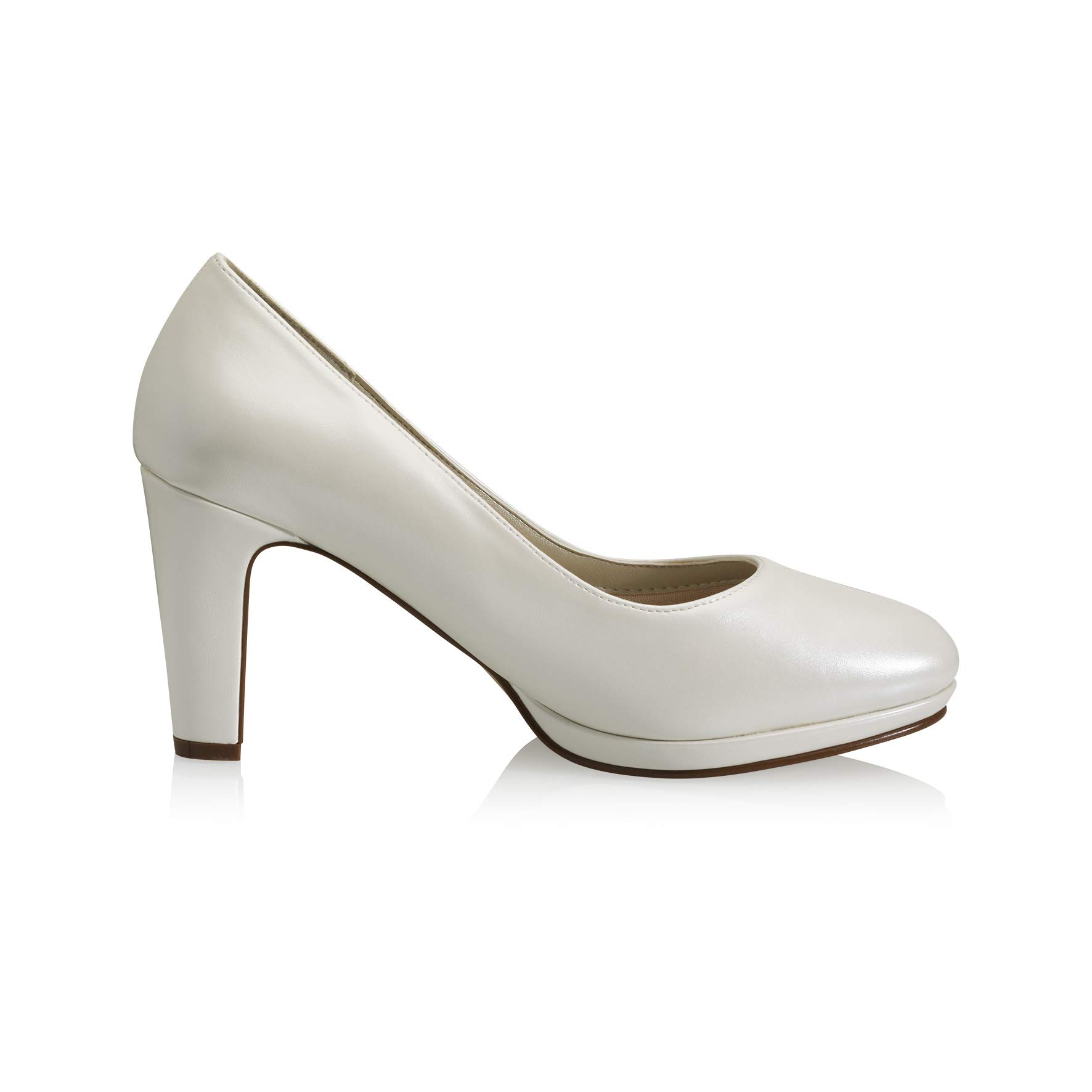 Rainbow Club Crazy Flirt Pumps Ivory Vegan Leder Blockabsatz