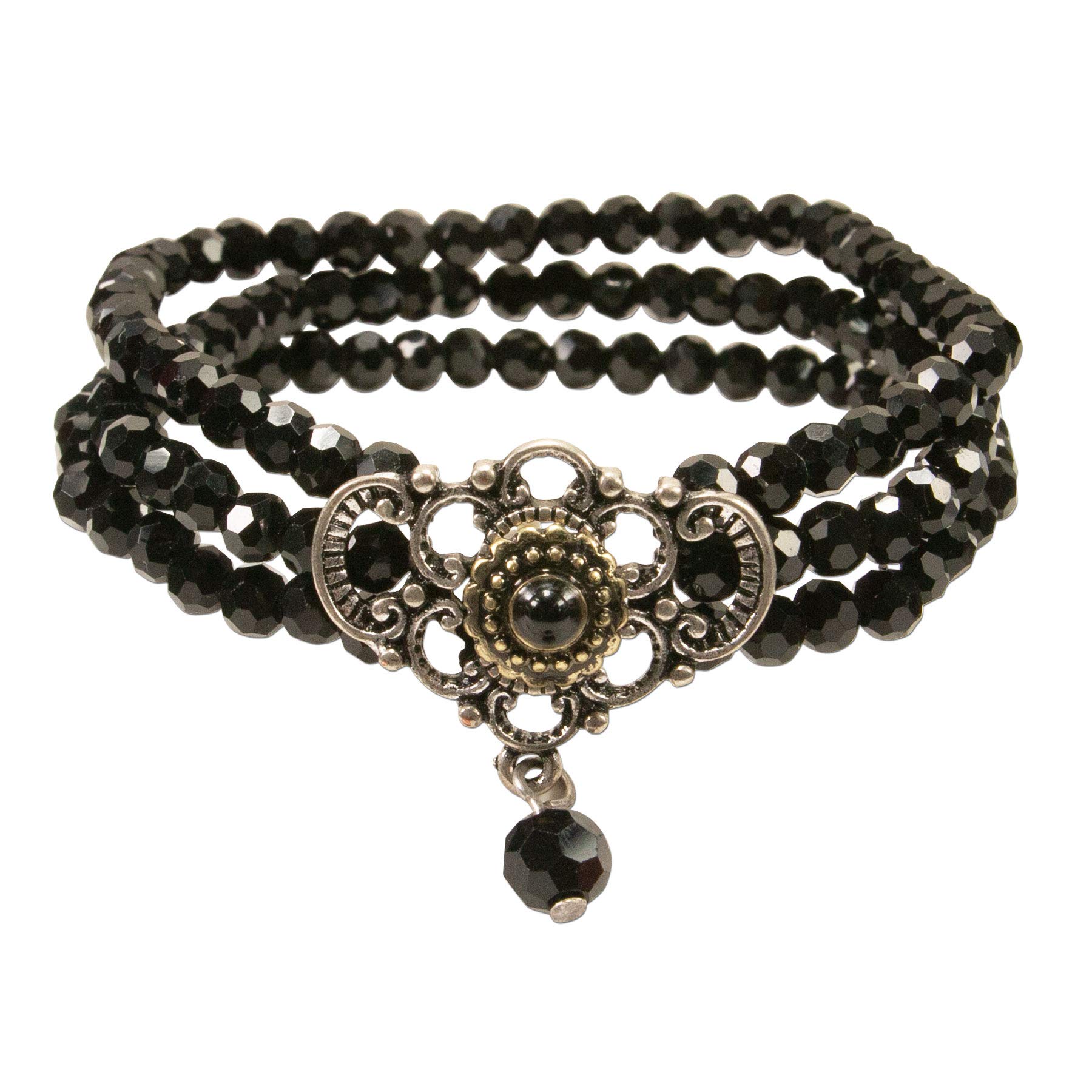 Alpenflüstern DAHEIM Hedwig DAB058 Perlenarmband creme-weiß 3-reihig