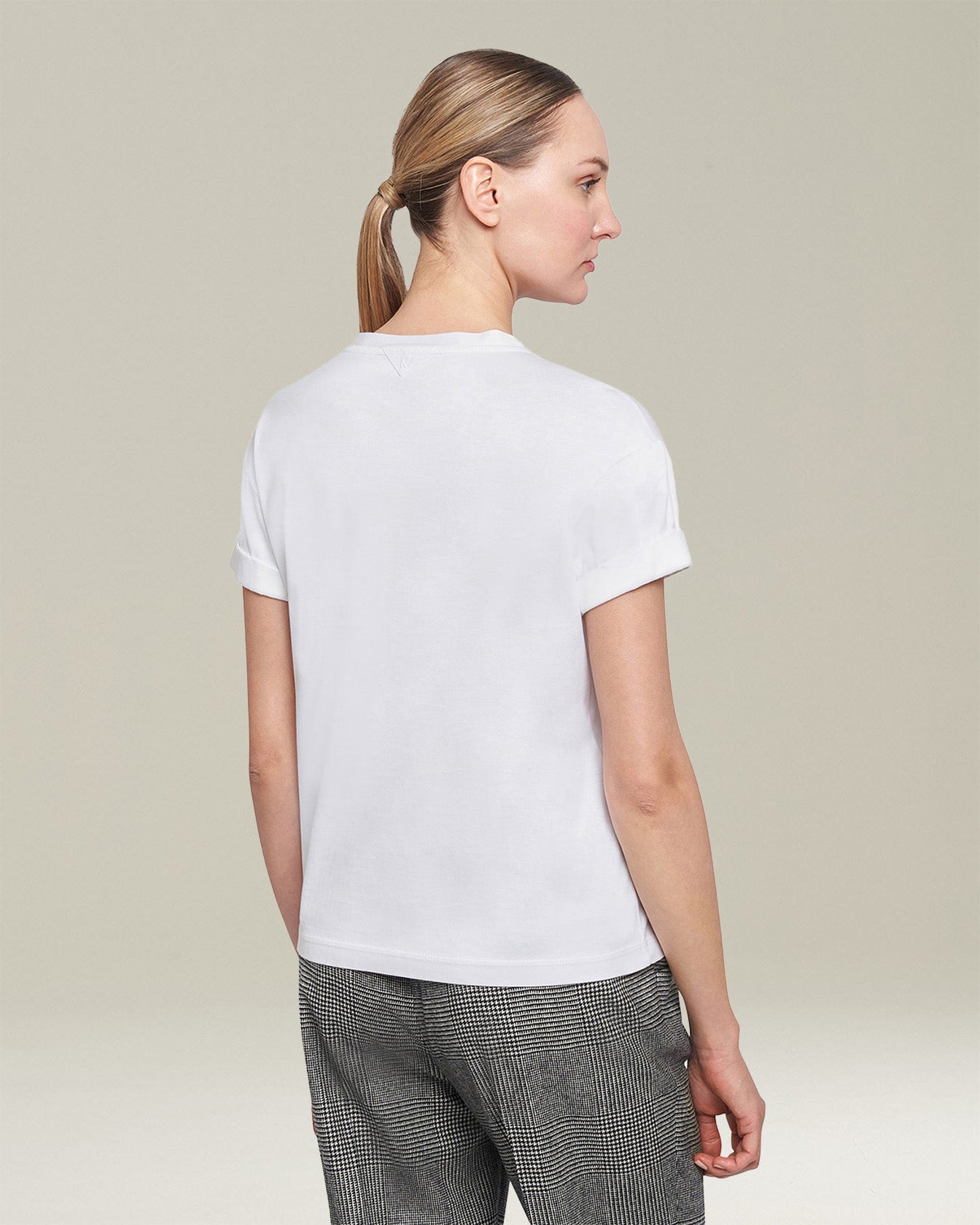 Kiton Shirt Cotton T-Shirt Baumwolle weiß Tasche