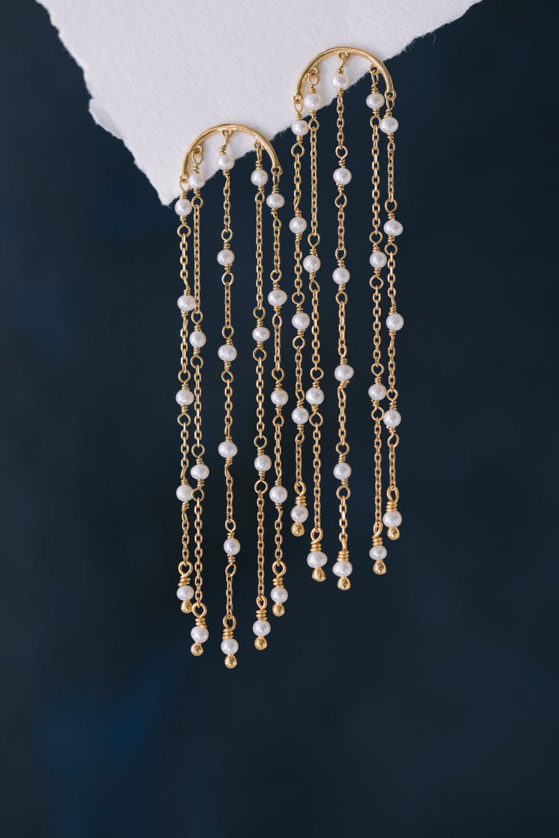 Juvelan Amelie Perlen Ohrringe 8 cm Brautschmuck