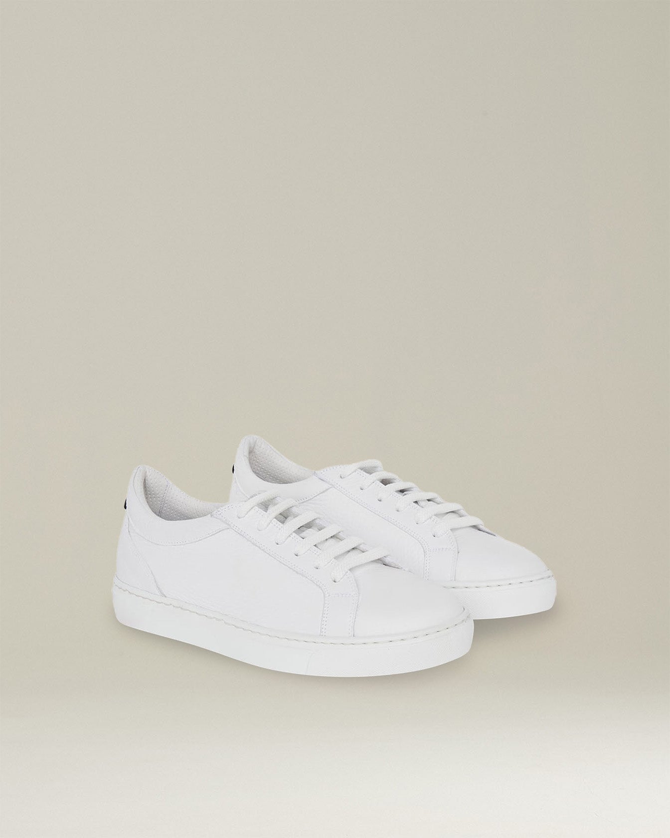 Kiton Shoes Sneakers Deerskin Sneaker Weiß Hirschleder