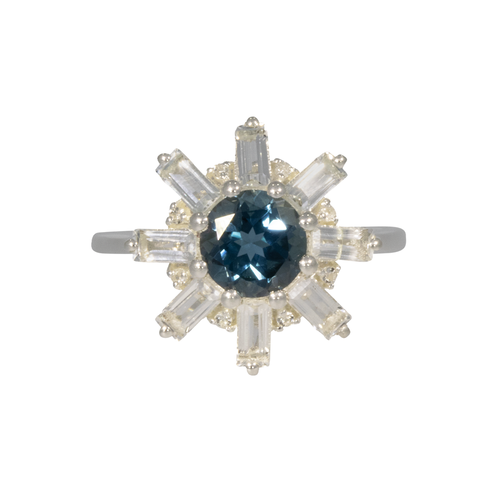 Juvelan Marrakesh Statement Ring London Blue Topas Silber