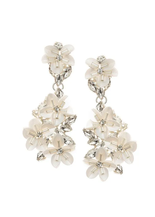 Elizabeth Bower Francine Drop Braut Ohrringe Perle Paillette