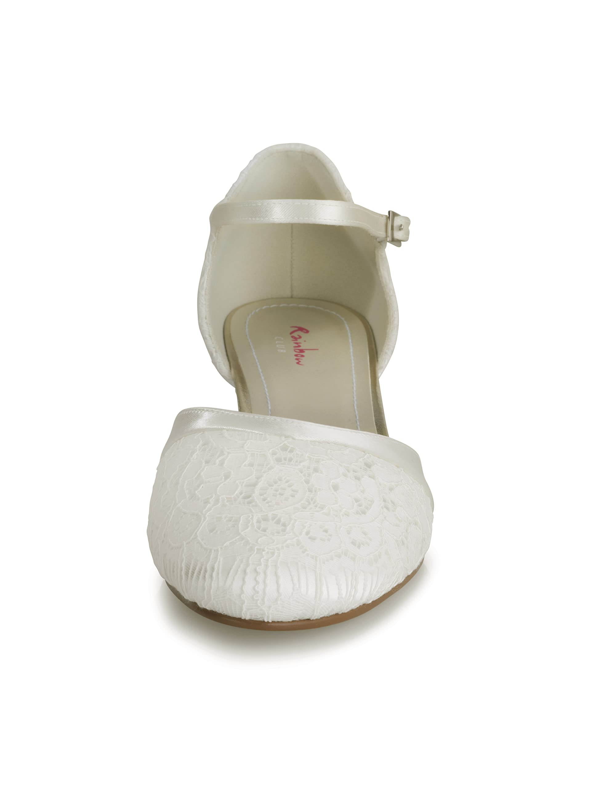 Rainbow Club Timeless Mickie Pumps Satin Ivory Spitze 3,5 cm