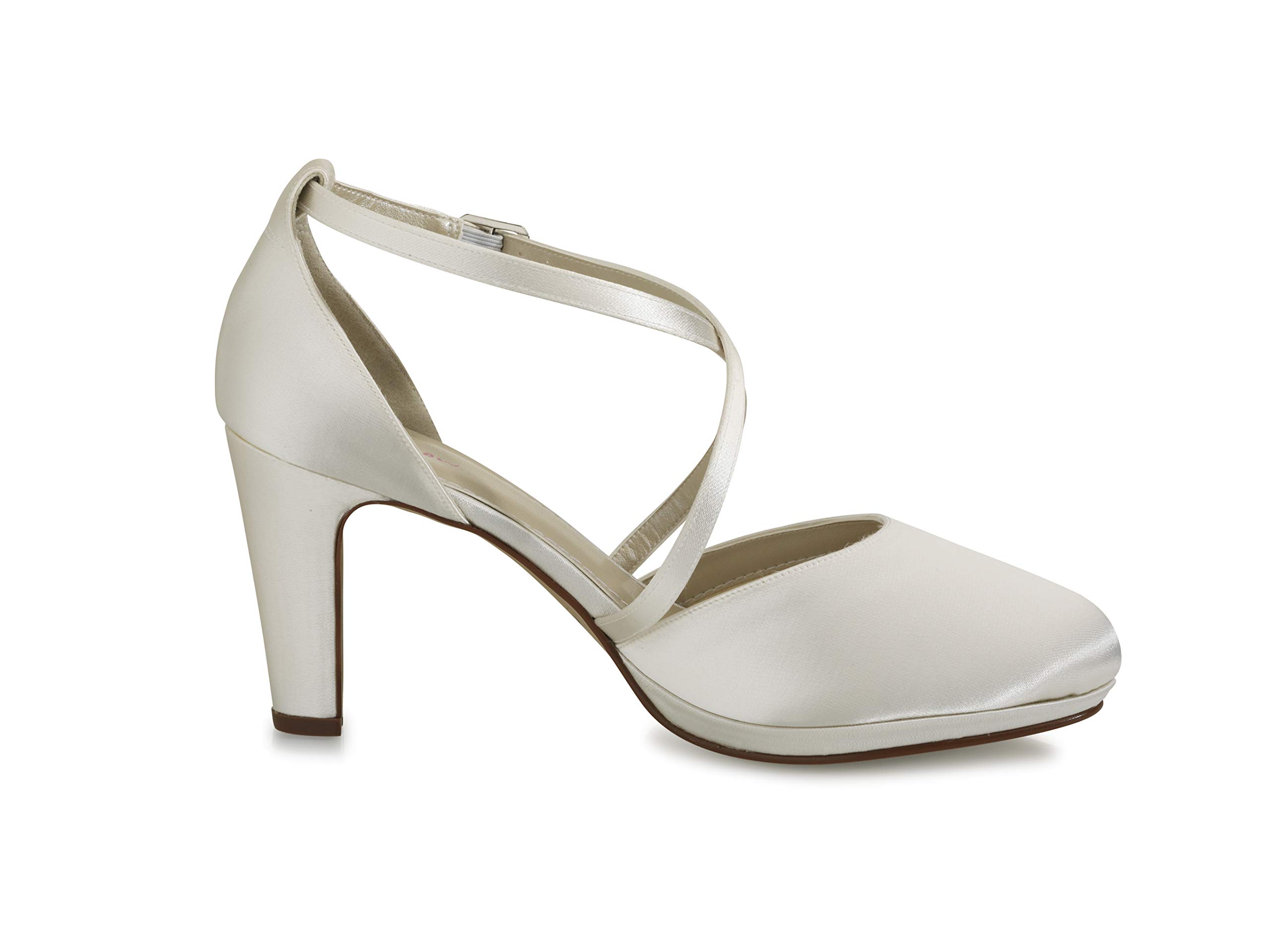 Rainbow Club Essentials Olaila Pumps Satin Ivory Blockabsatz