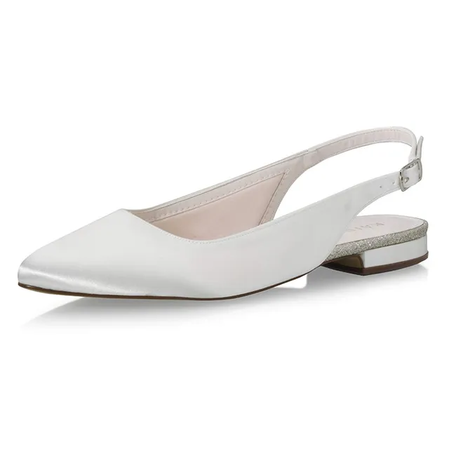 Rainbow Club Essentials Alise Ivory Satin Slingback Gr. 37