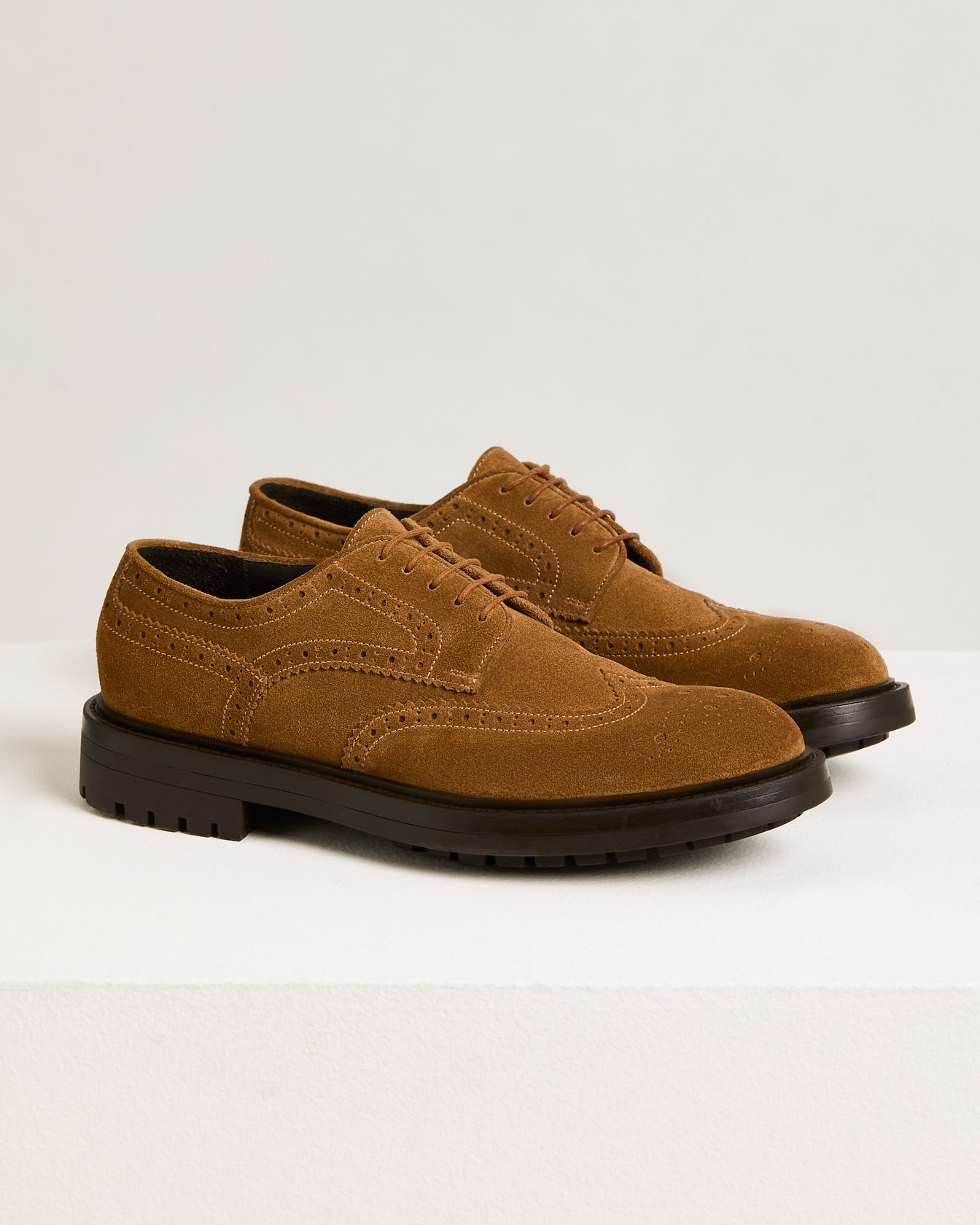 Kiton Derby Schuhe Kalb Wildleder Camel Gr.43