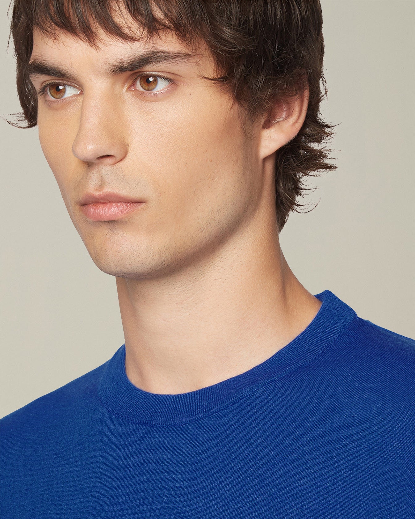 Kiton Icon Top Kaschmir Seide T-Shirt Creme