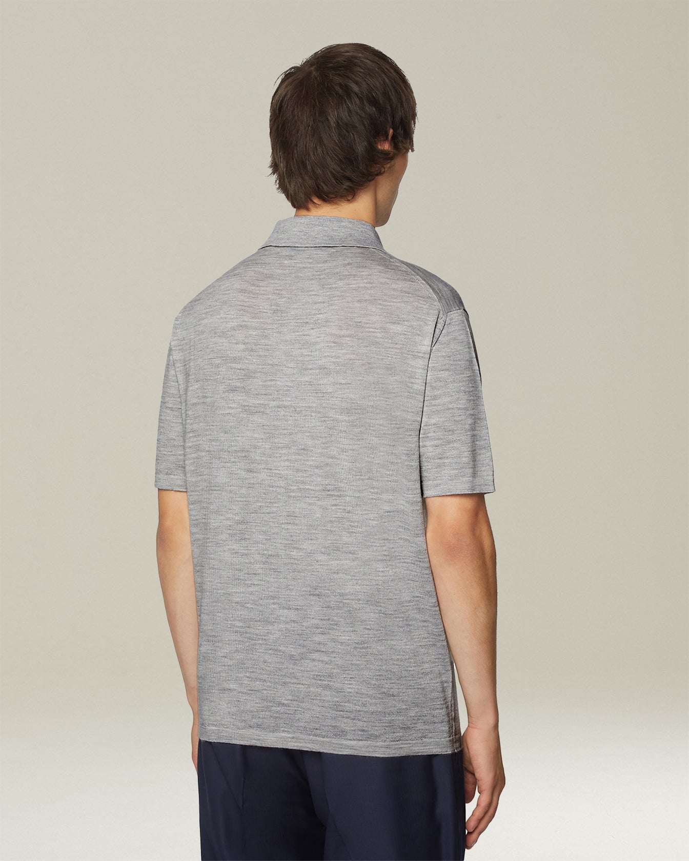 Kiton Deluxe Polo Wolle Seide Herren Leicht