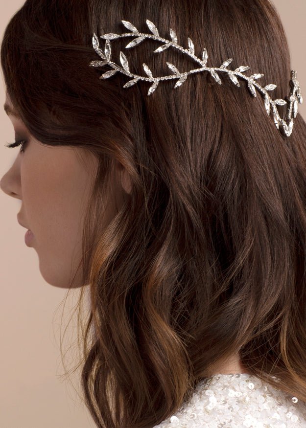 Elizabeth Bower Electra Haarkamm Braut Gold Kristall