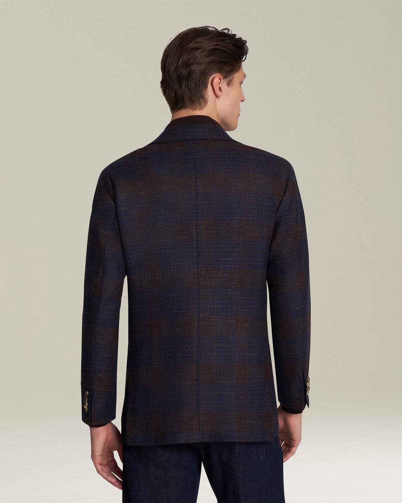Kiton Giacca Sakko blau bordeaux Kaschmir Gr.48