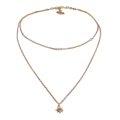 Alpenflüstern DAHEIM Edelweiss DHK334 Kropfkette gold-farben 2-rhg