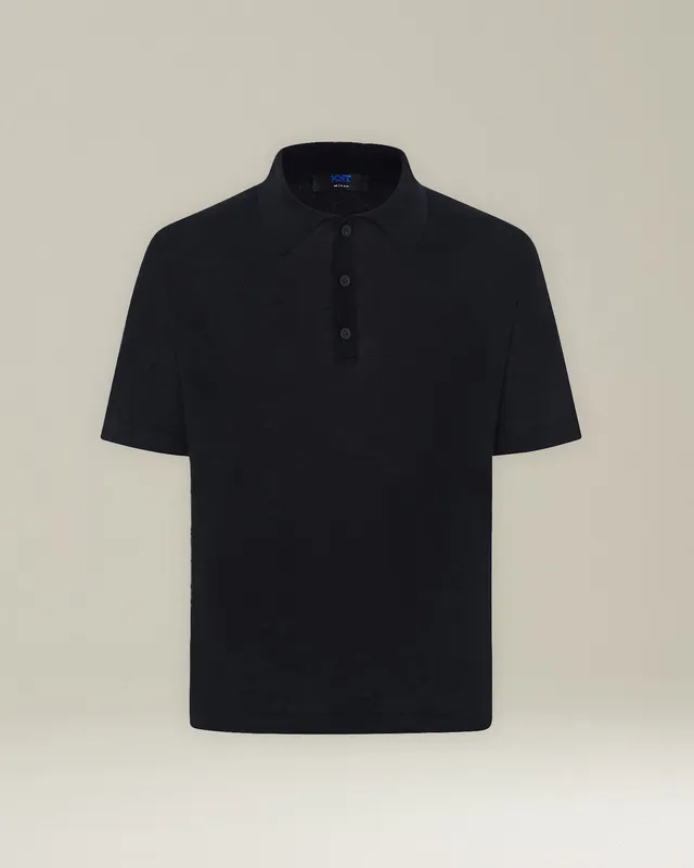 Kiton Polo Deluxe Woll-Seiden Poloshirt Größe L