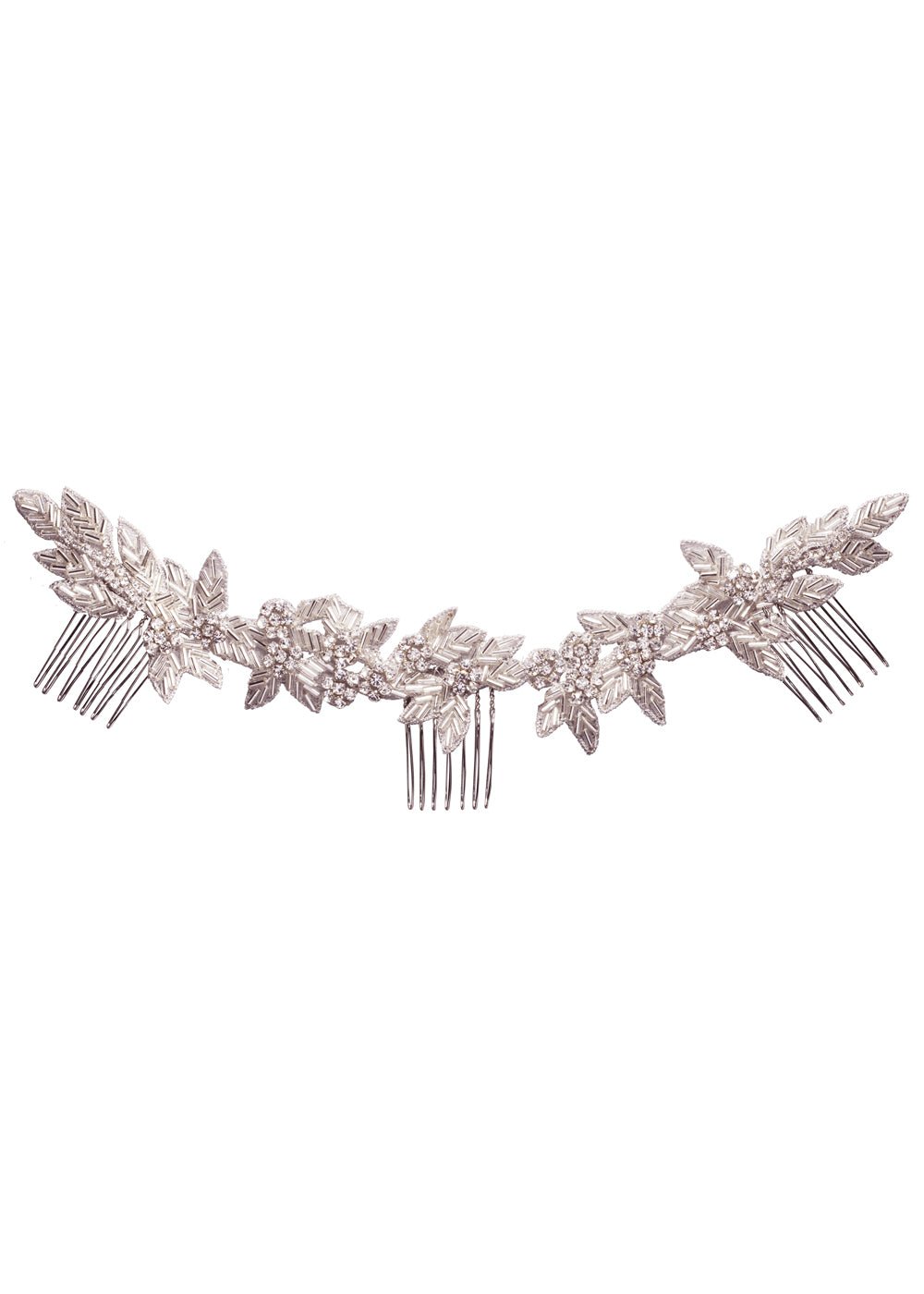 Elizabeth Bower Rosa Garland Comb Brauthaarkamm Crystal Perlen