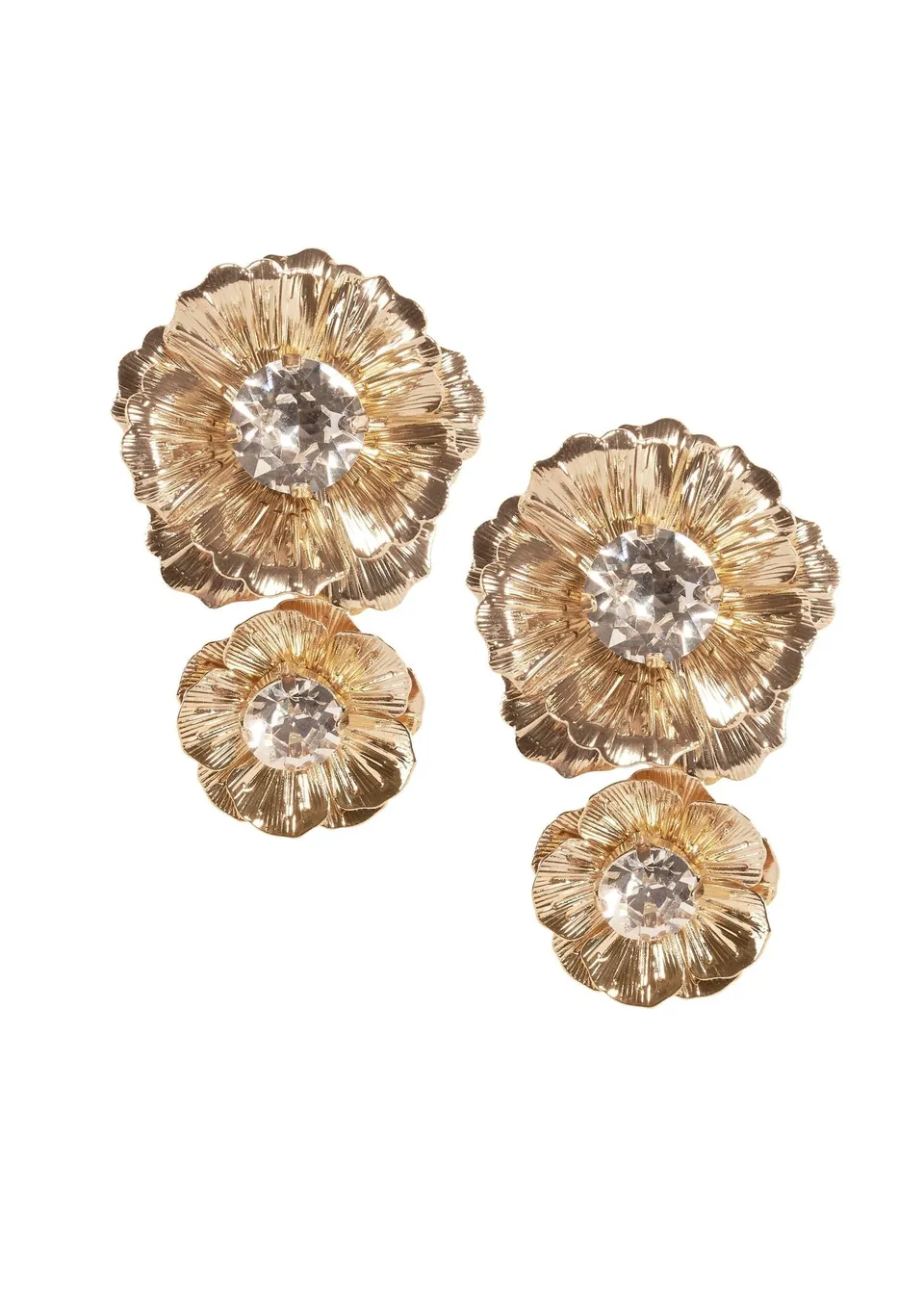 Elizabeth Bower Clematis Crystal Dublet Ohrstecker Gold