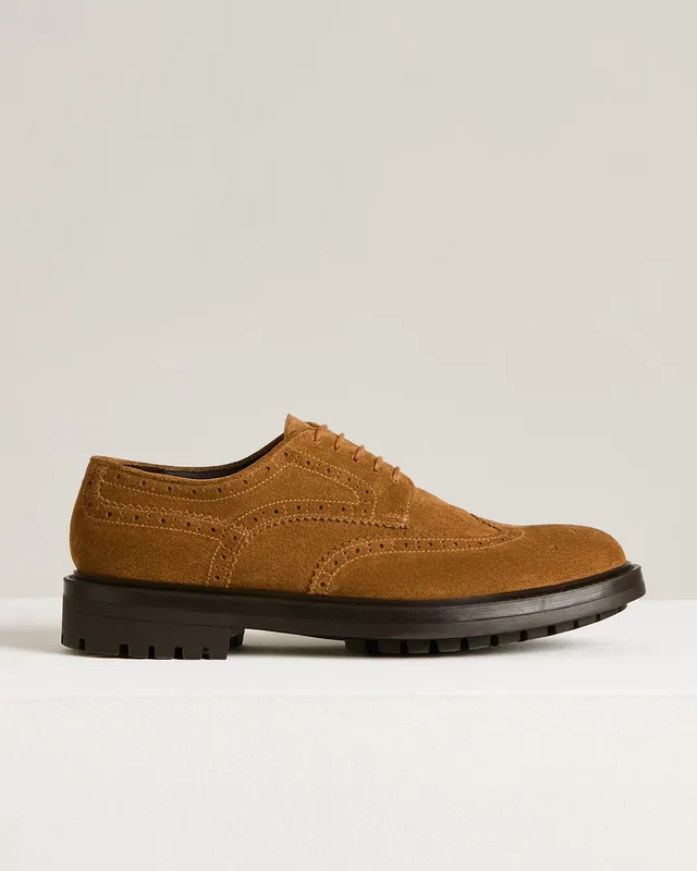Kiton Derby Schuhe Kalb Wildleder Camel Gr.43