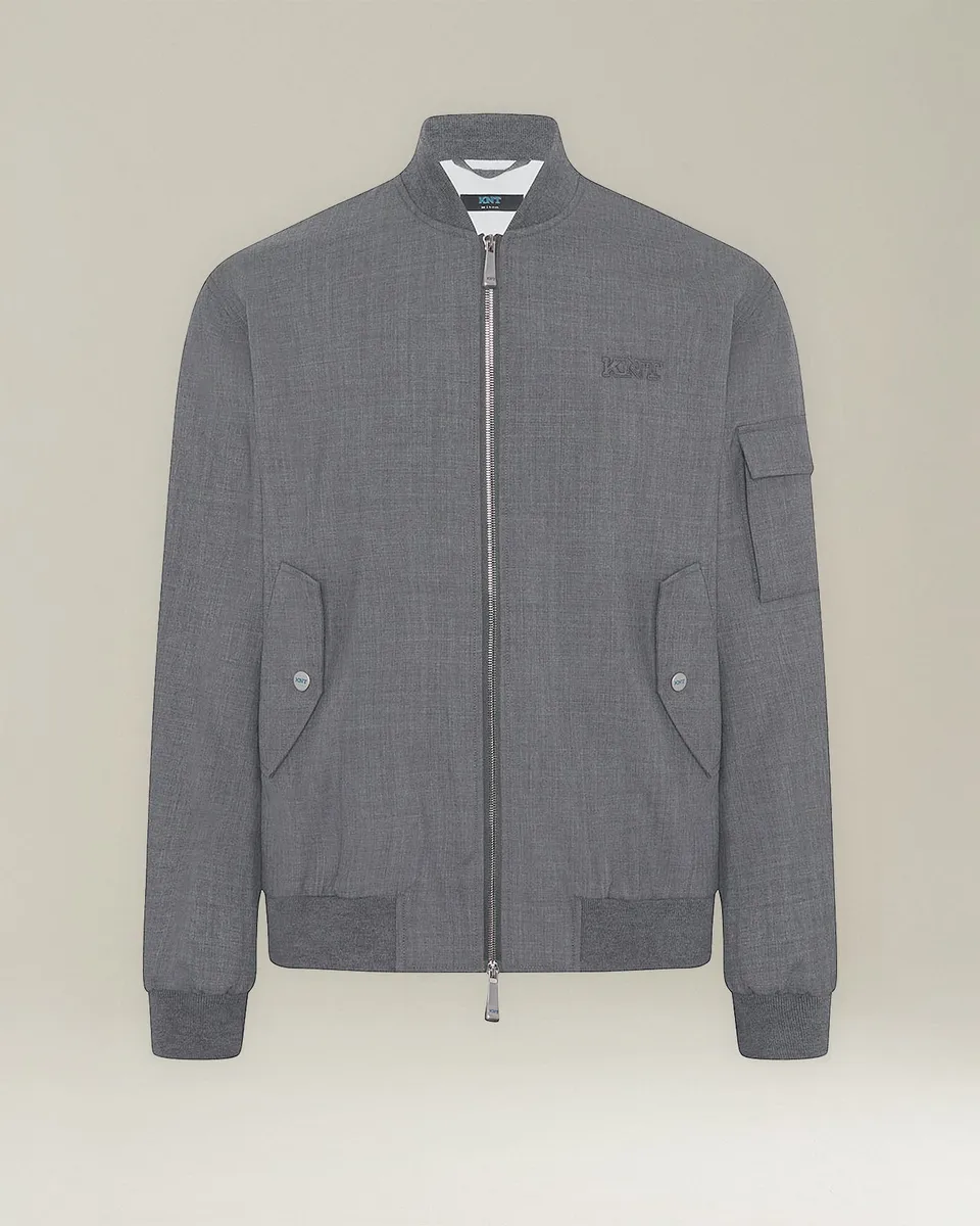 Kiton Outerwear KNT Woll Bomberjacke Reissverschluss