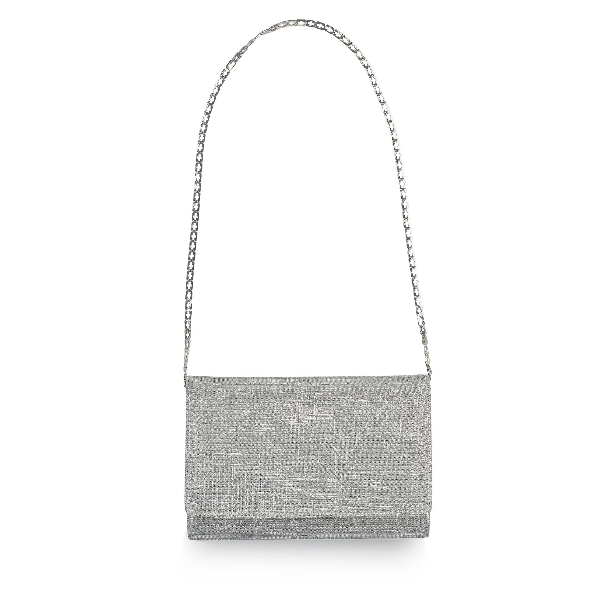 Rainbow Club Handbags Dafina Clutch Silver Kette 18cm