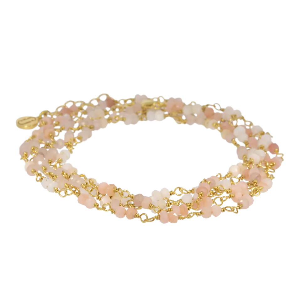 Juvelan Pink Chameleon Wickelarmband Gold 88 cm