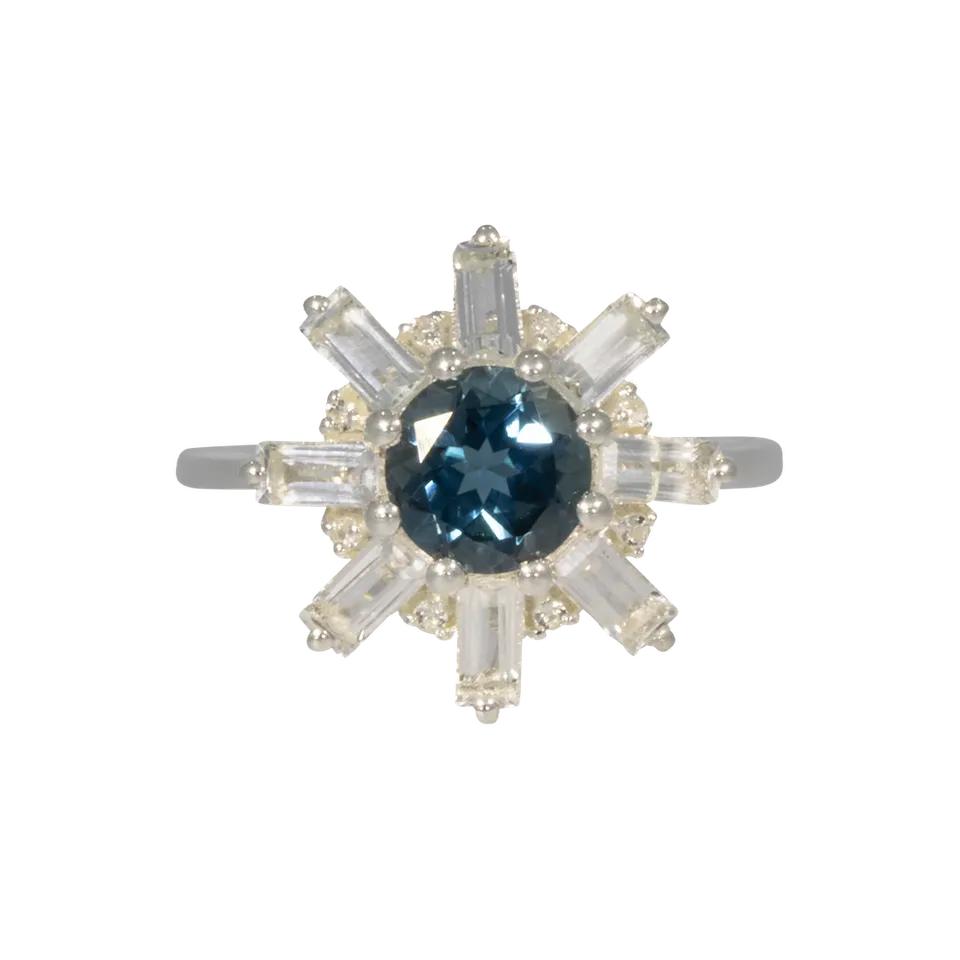 Juvelan Marrakesh Statement Ring London Blue Topas Silber