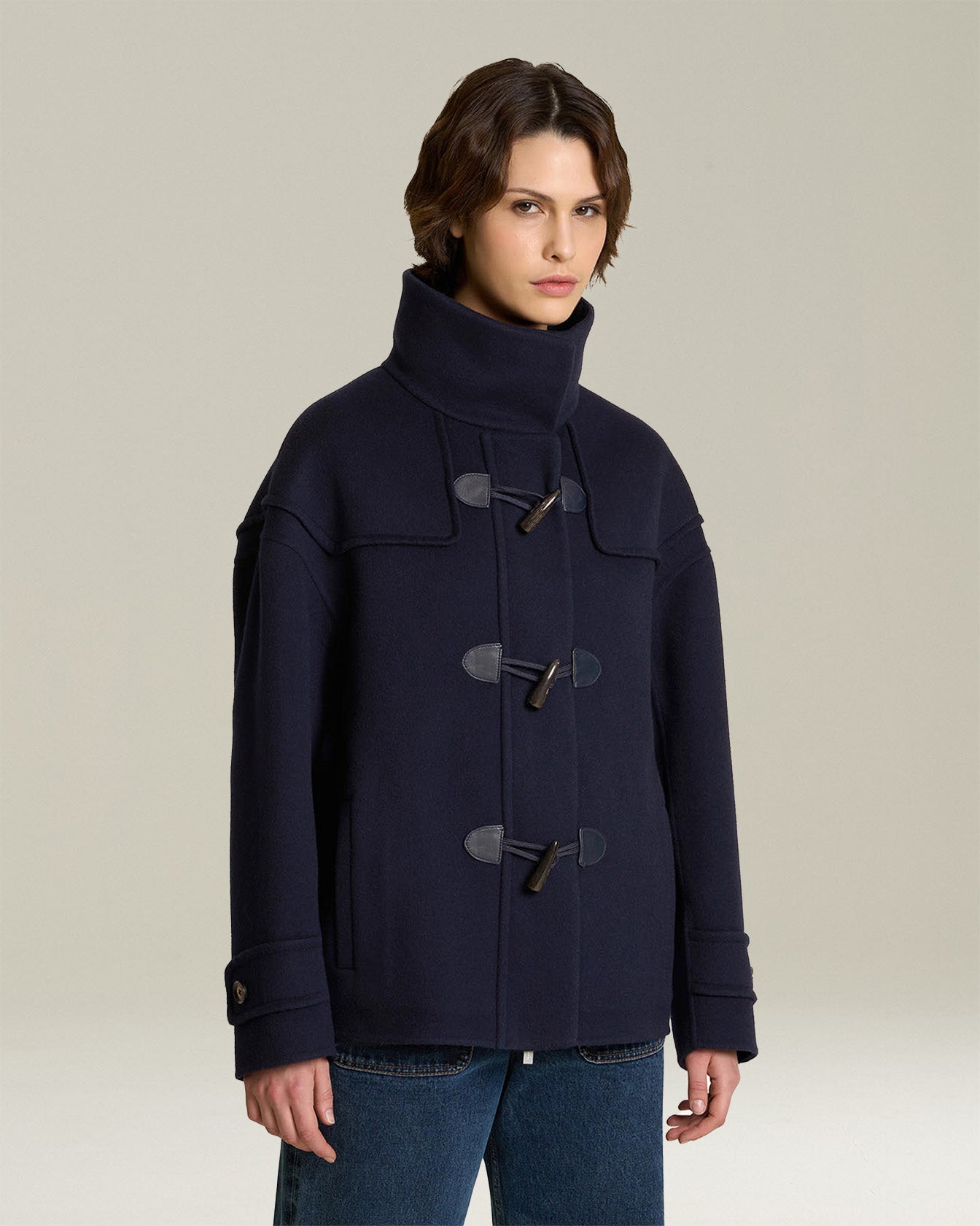 Kiton Outerwear Short Cashmere Duffle Coat Kaschmir Gr. 42