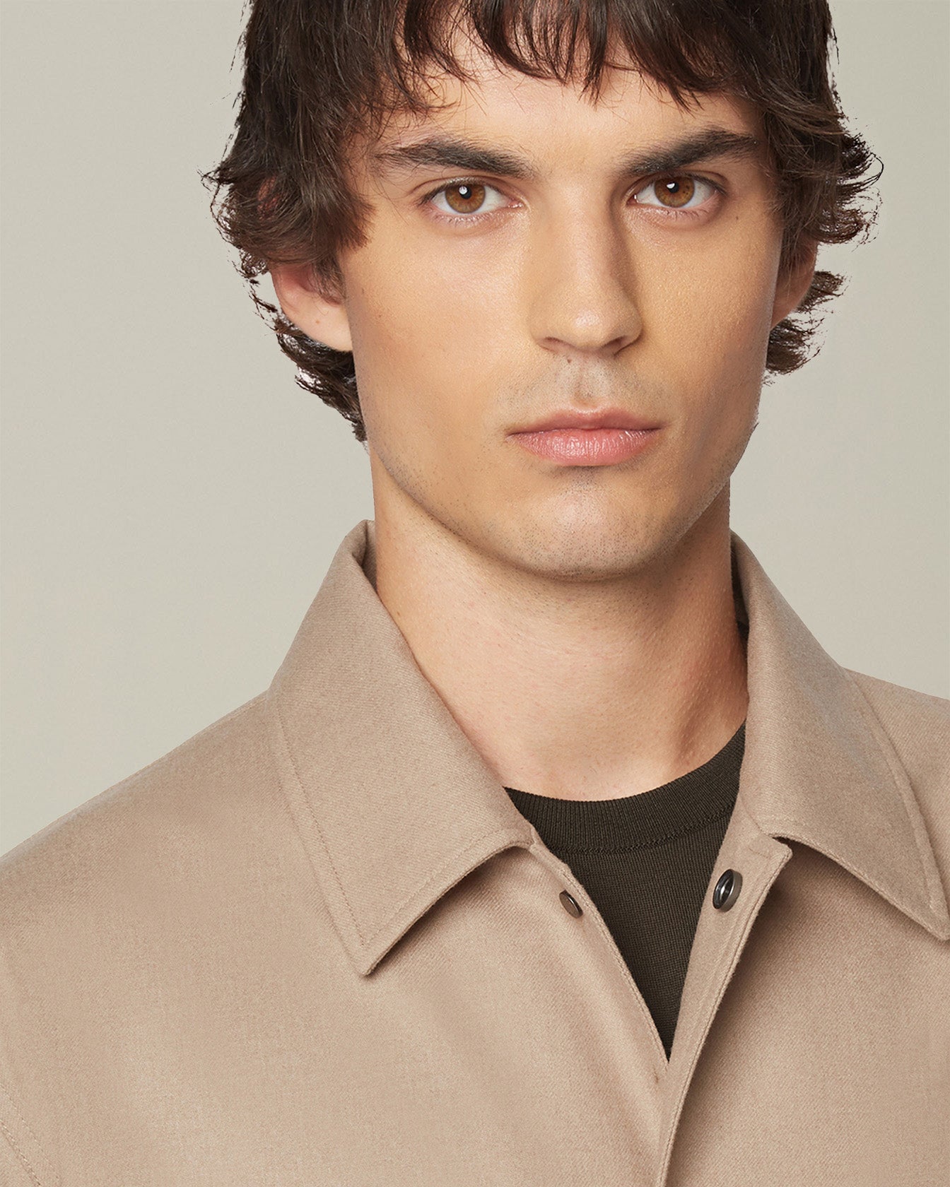 Kiton Camicia Cashmere Nylon Hemdjacke Herren