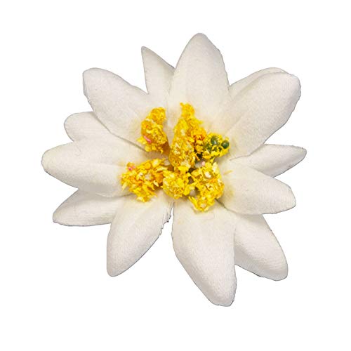 Alpenflüstern DAHEIM API117 Pin Edelweiss-Stoffblüte creme-weiß
