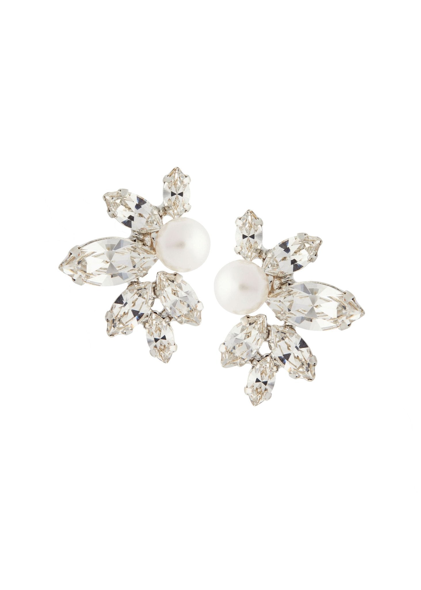 Elizabeth Bower Eden Burst Ohrstecker Rhodium Perle