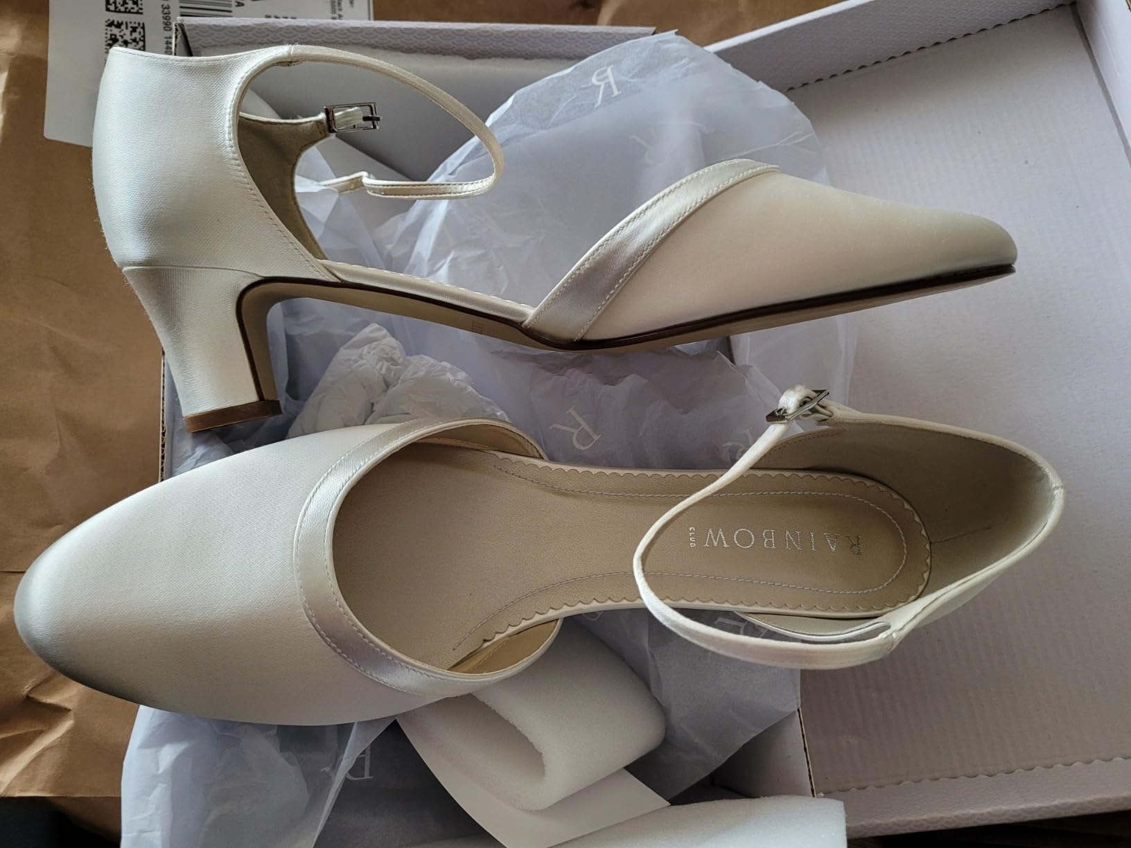 Rainbow Club Anika Pumps Brautschuhe Ivory Satin 5 cm